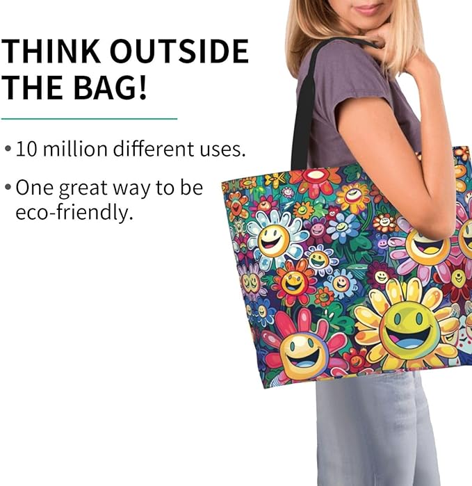 Tote Bag Shoulder Bags for Women Grocery Shopping Bag Reusable Bags Boho-Red Paisley 1