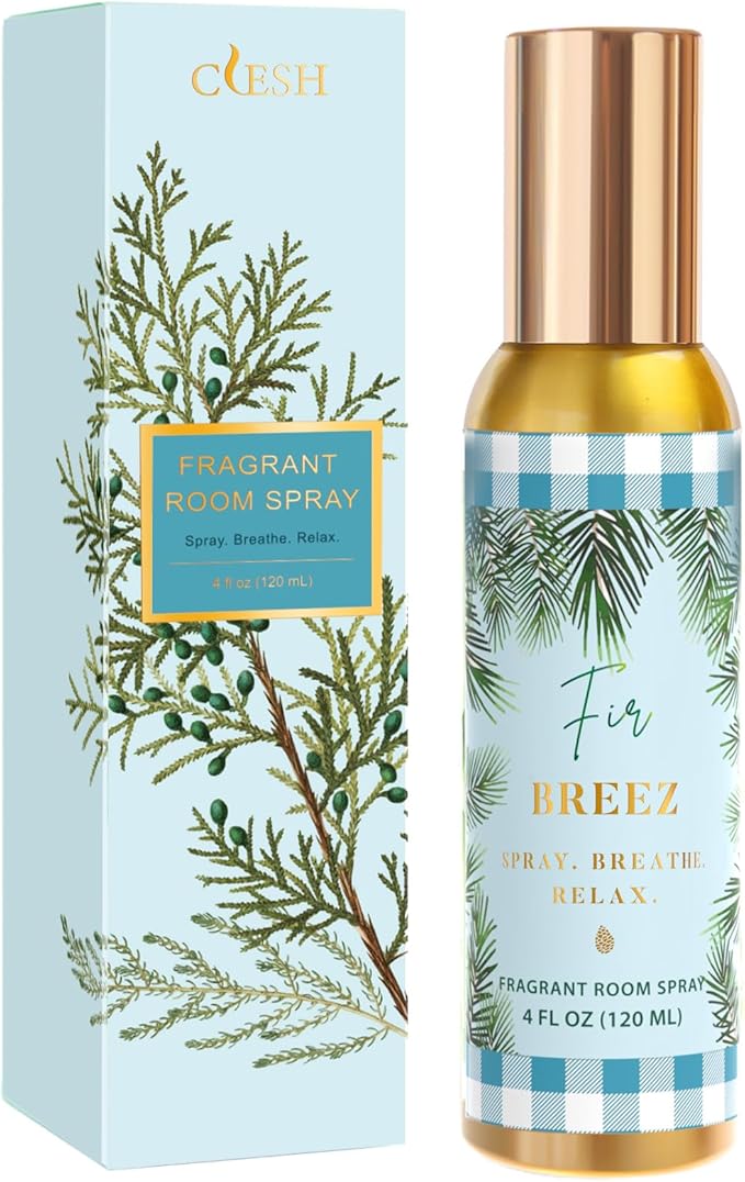Room Spray, Fir, 4 fl oz, Air Freshener for Home, Long-Lasting Odor Eliminator for Bathroom and Office