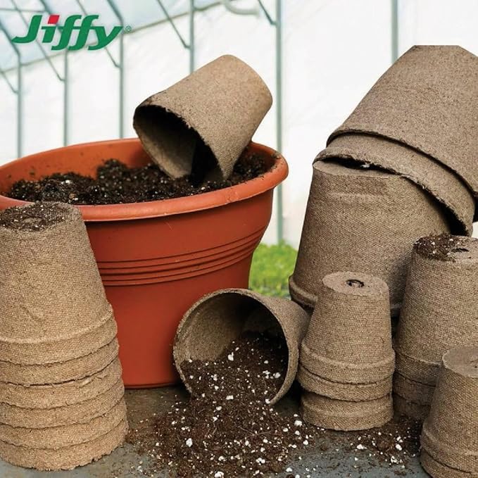 Jiffy Organic Seed Starting 3" Biodegradable Peat Pots (22 Pots)