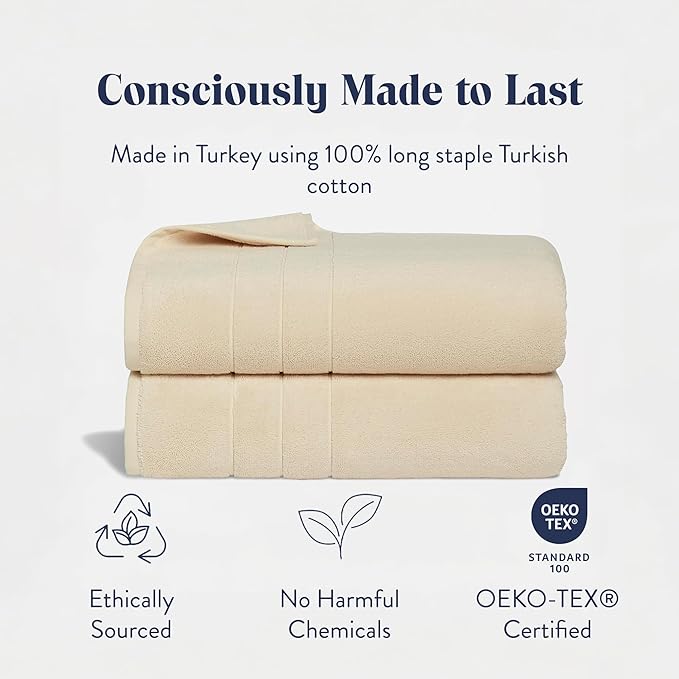 Brooklinen Super-Plush Bath Sheets (Vanilla)
