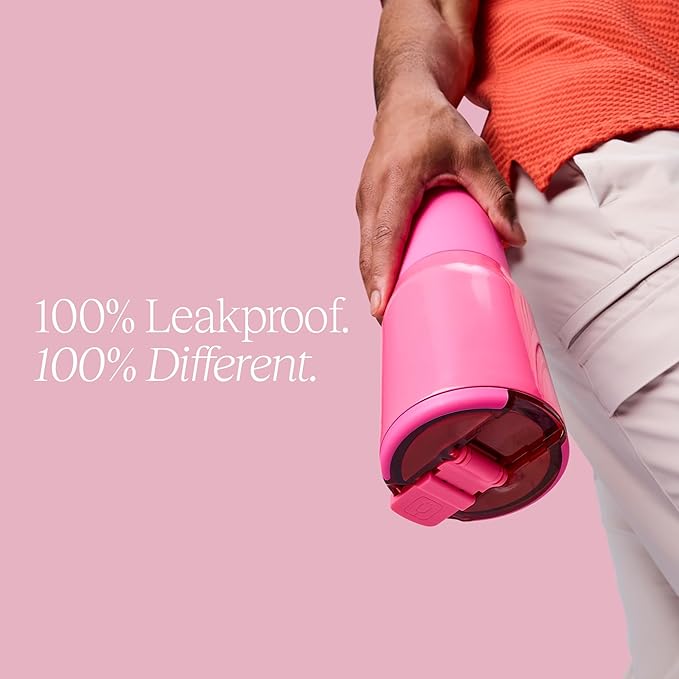 BrüMate Nav 35oz 100% Leak Proof Insulated Travel Tumbler with Magnetic BevLock™ Lid - Double Wall Cup-Holder Friendly Stainless Steel Mug (Guava)