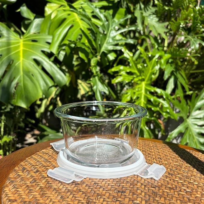 2Cup Glass Soup Container with Airtight lids, 16oz Round Glass food Storage Container, Round Food Bowls BPA free, Leakproof Soup Container, Dishwasher Microwave & Freezer Safe (4 Pack)