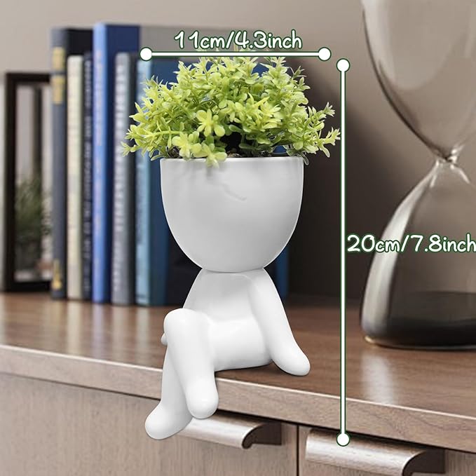 Zerzsy Fake Succulents for Office Decorations for Work Desk Women Fake Plants Office Decor - Small Plants for Work Cubicle Decor - Desk Decorations for Women - Set of 1