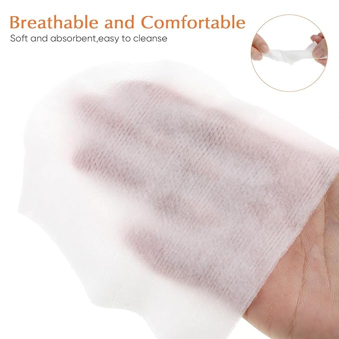 200pcs Makeup Remover Pads - 3. 9inch Reusable Facial Cleansing Pads Non-woven Makeup Removal Wipes for Daily Skincare