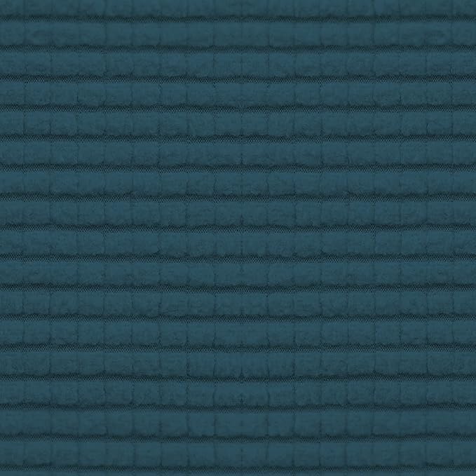 Easy-Going Stretch Square Ottoman Cover Folding Storage Stool Furniture Protector Soft Rectangle Slipcover with Elastic Bottom (15x15x15inch, Deep Teal), X-Small