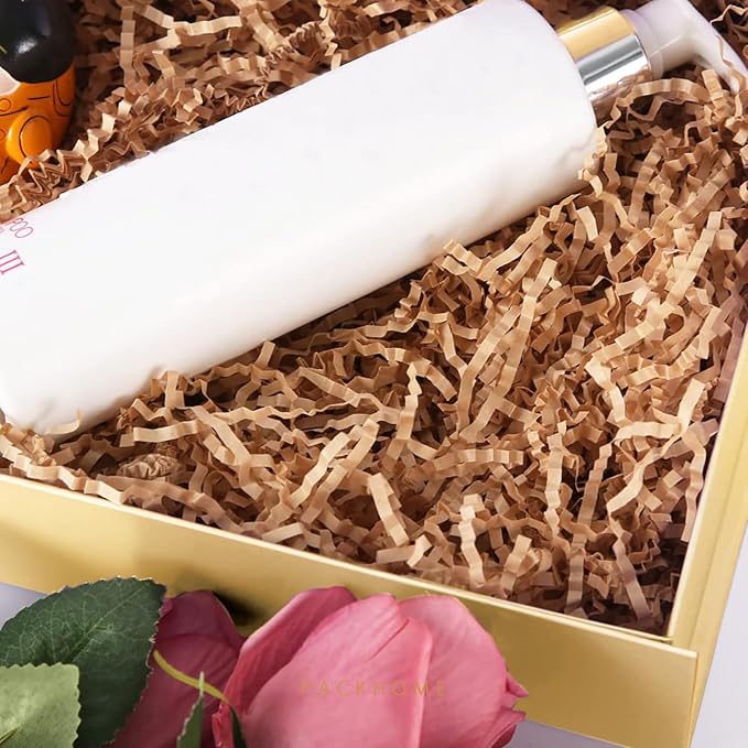 PACKHOME 6 Gift Boxes 11.5x8x2.5 Inches, Sturdy Shirt Boxes with Magnetic Lids for Multiple Occasions (Glossy Gold)