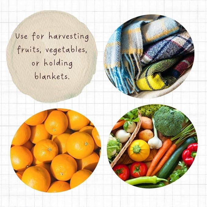 Black Natural Picnic Basket, Reusable Grocery Bag, Kitchen & Dining Storage, Countertop Fruits Holder, Farmers Market, Beach, Harvesting, Foraging, Decorative, Wicker, Woven, Boho Style