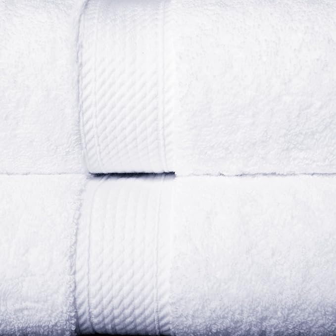 Buckingham Egyptian Cotton Solid 2-Piece Towel Set, Bath Towels, White
