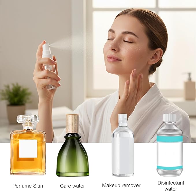 6 Pcs 20 Ml Empty Spray Bottle, Clear Sprays Bottles Small Plastic Fine Mist Spray Bottles, Travel Sprays Bottle Reusable Containers for Travel Perfume Cosmetics Cleaning Care