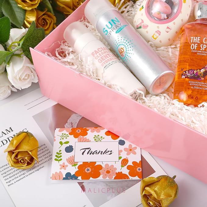 Large Gift Box with Lid 13.5x9x4.1 Inches, Pink Bridesmaid Proposal Gift Box with Magnetic Closure for All Occasion(Glossy Pink)