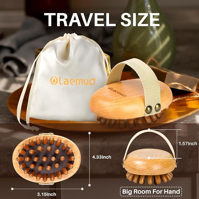 Wood Therapy Massage Tool for Belly Fat,Wooden Meridian Massage Body Brush for Cellulite Remover, Cellulite Lymphatic Drainage Massager for Body Shaping, Maderoterapia Kit for Muscle Pain Relief