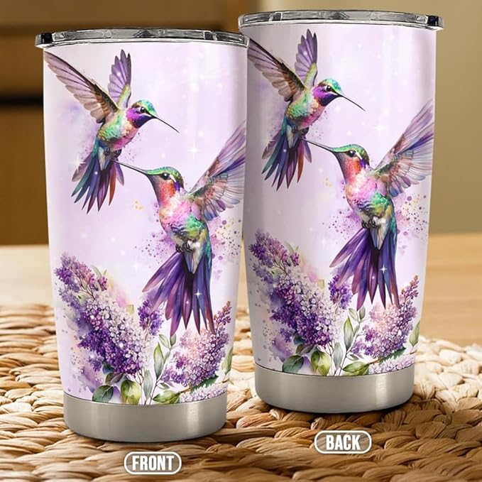 Hummingbird Tumbler 20oz Stainless Steel Insulated Travel Mug Cup for Women Girls Grandma Mom Hummingbird Gifts for Birthday Christmas Mothers Day