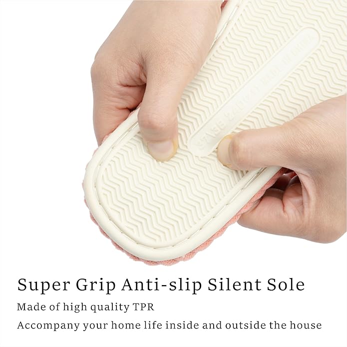 Chantomoo Slippers for Women Memory Foam House Womens Slipper Slides Home Bedroom Bathroom Spa Open Toe Corduroy Bow Slippers Cozy Comfortable