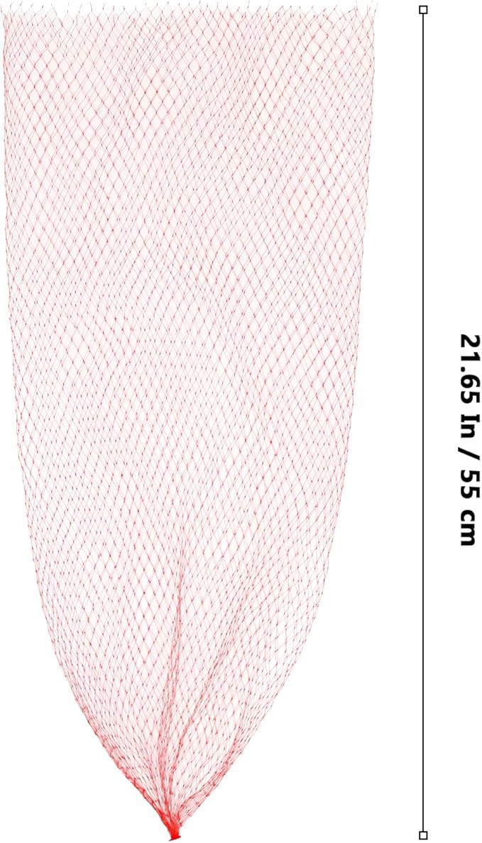 400 Pcs 22 Inch Nylon Mesh Bags, Red Plastic Produce Net with Buckles, Red Mesh Produce Bags Fruit Net Seafood Boil Bag for Onion Potato Storage