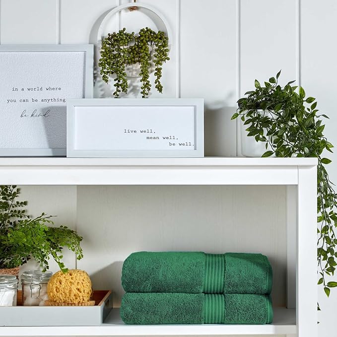 Christy Supreme Hygro 6 Piece Towel Set | Spruce Green | 100% Luxury Supima Cotton | Ultra Soft | Super Absorbent | 650GSM | 2 Bath Towels 2 Hand Towels 2 Face Cloths