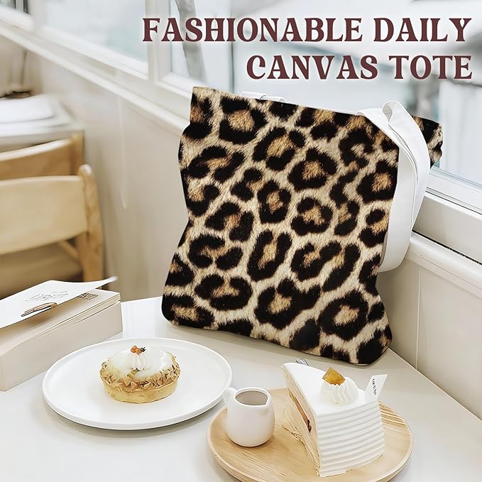 Leopard Print Tote Bags, Tote Bags for Women, Gife for Waoman, Reusable Shopping Bags