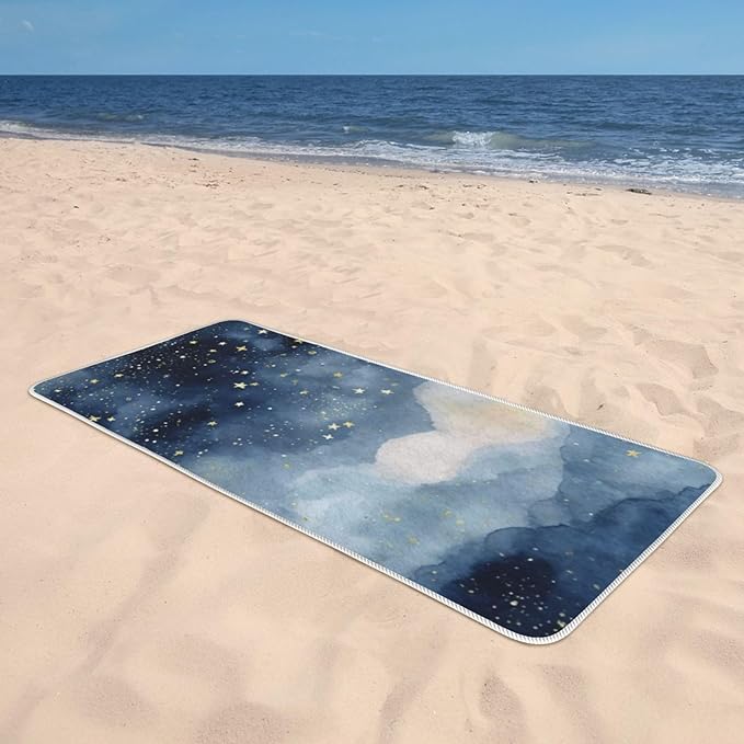 Night Sky Quick Dry Microfiber Towel, Ultra Absorbent & Soft Coral Fleece Bath Towels for Body, Hair, Gym, Yoga, Spa & Travel - Lightweight & Fast Drying Multipurpose Towel (27"X55"