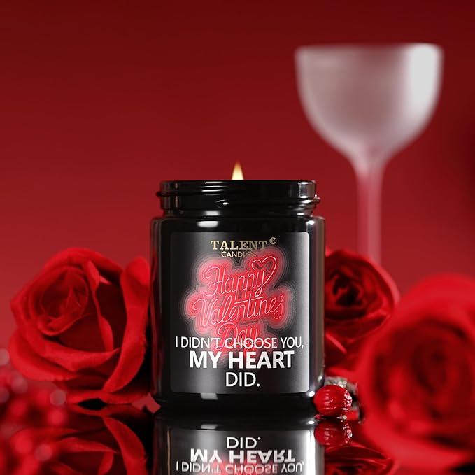 Anniversary Candle Gifts | Natural Soy Candle for Men Women Birthday | Ideal Gift for Christmas Valentine's Day | Sweet Peach & Rose Scented Candles