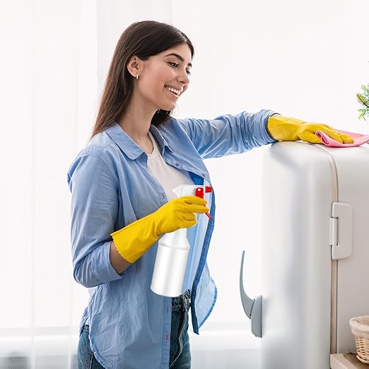 Yinder 18 Pcs 16 Oz Plastic Spray Bottle Bulk Empty Refillable Spray Bottles for Cleaning Solution Leak Proof Water Sprayer with Adjustable Nozzle Mist/Stream Mode(Red, Blue, Green)