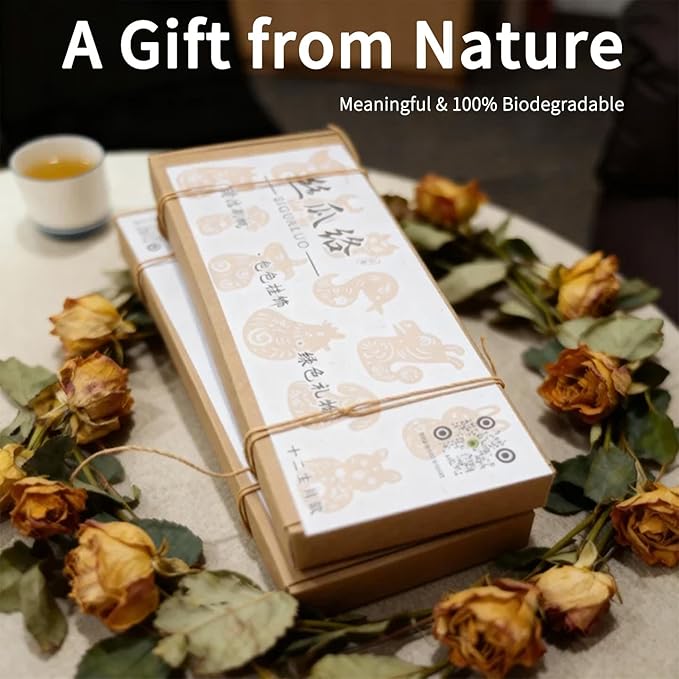 Chinese Zodiac Loofah Sponge - Biodegradable Eco-Friendly Gift, Kitchen Dishwashing Tool for Eco-Conscious Homes, 12 Animal Signs Cultural Present (Gift Box Set)