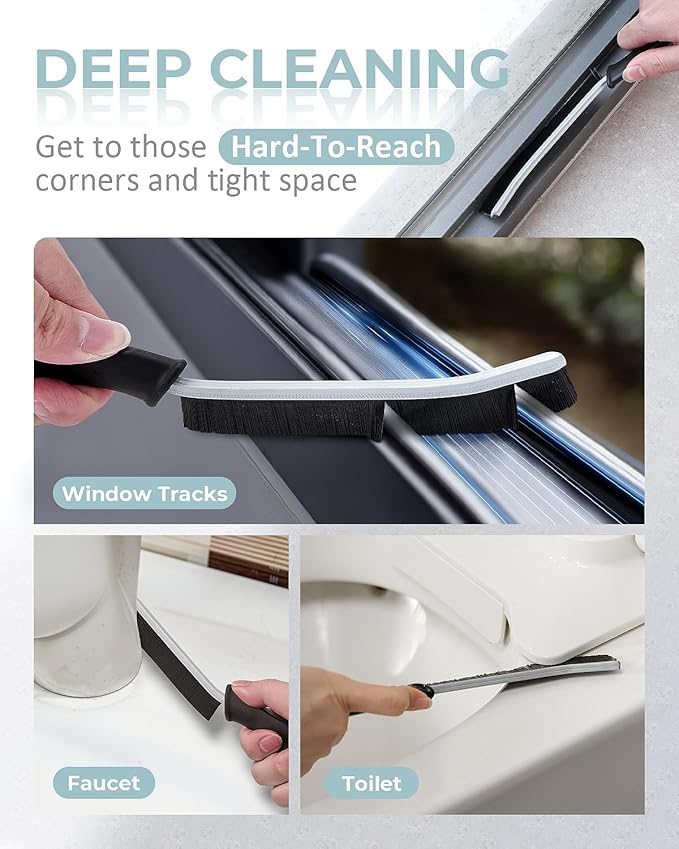 SXhyf Cleaning Brush - Hard Bristle Crevice Cleaning Brush, Multifunctional Gap Scrub Brush, Home Essentials, Bathroom Cleaner Tools for Household Use, Kitchen, Window, Faucet(S1110SE) (6, Multicolor)