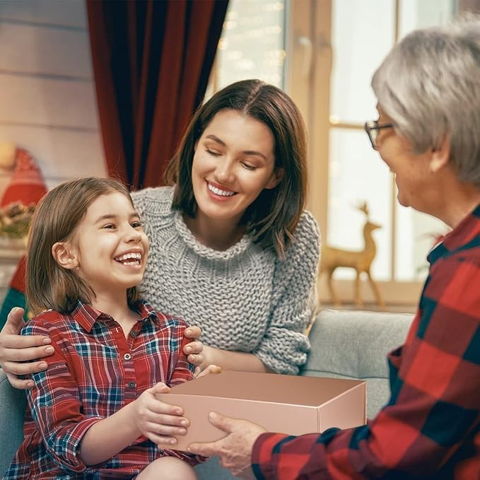 Gift Boxes 10"x6"x3" with Magnetic Closure Lid Gift Boxes for Presents,Bridesmaid Gifts Box,Cute Box,Luxury for Gift Packaging, Magnetic Gift Box for Wrapping Gifts (Rose Gold/5PCS)