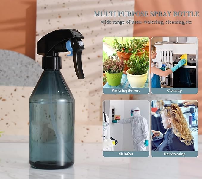 driew Plant Mister Spray Bottle, 10oz Plant Spray Bottle for Plants Misting Bottle Plant Water Spray Bottle Fine Mist Spray Bottle -Clear Blue,6 Pack