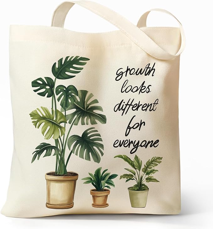 Cute Aesthetic Canvas Tote Bag for Women, Reusable Foldable Shopping Cotton Shoulder Totebag with Zipper Pocket