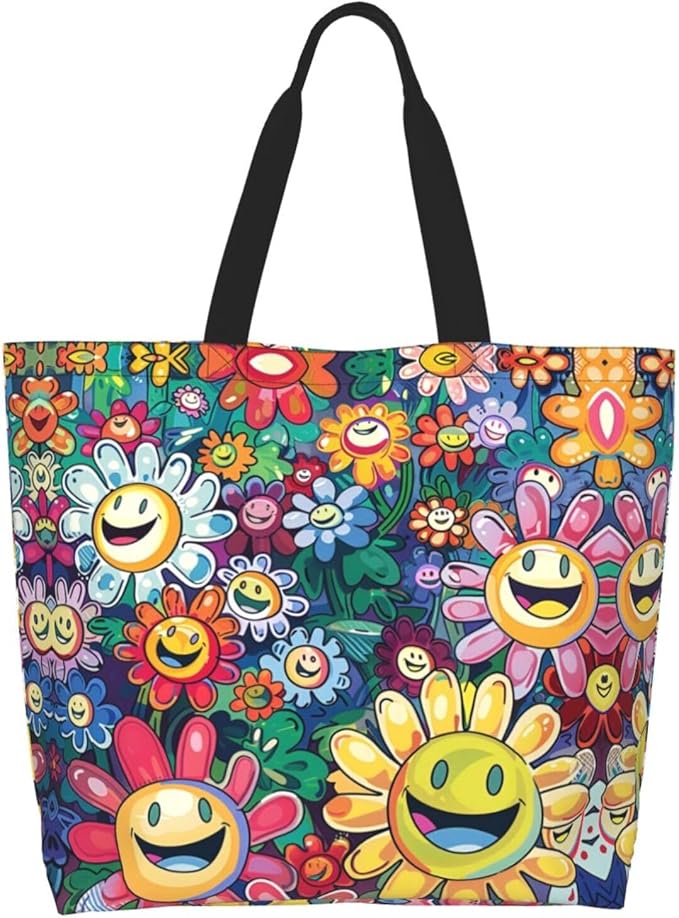 Tote Bag Shoulder Bags for Women Grocery Shopping Bag Reusable Bags Boho-Red Paisley 1