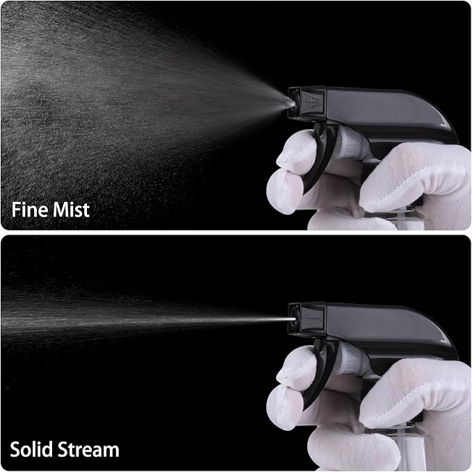 Plastic Spray Bottle 9.5 oz - 2 Pack Empty Spray Bottle for Hair, BPA Free Adjustable Mist/Stream for Plants, Cleaning, Pet