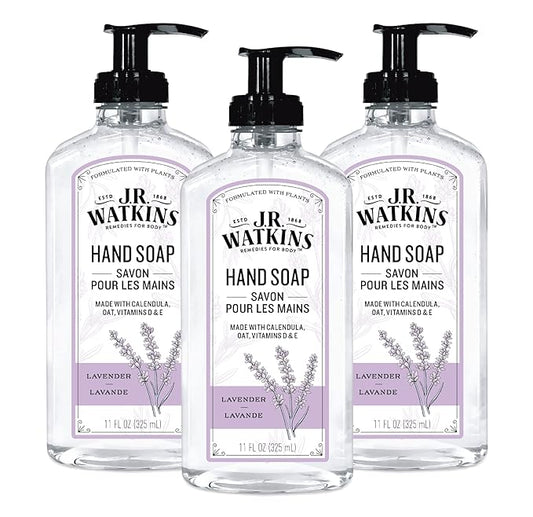 J.R. Watkins Gel Hand Soap, 3 Pack of 11 Fl Oz, Lavender