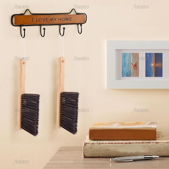 AUEAR, Wood Dusting Brush Cleaning Duster 11.4 Inches Fiber Bench Brushes for Home Kitchen Bedroom