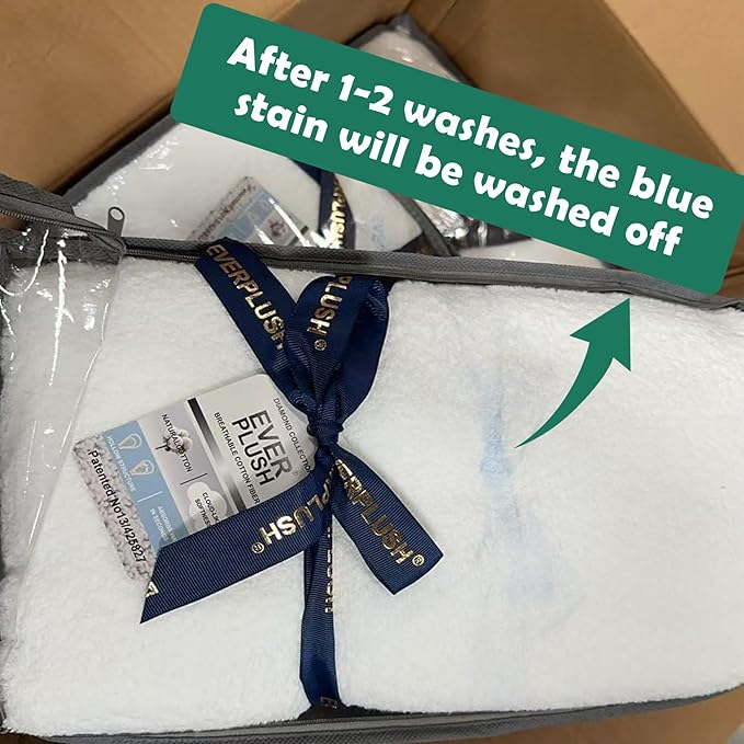 Everplush Minor Flaws Diamond Jacquard 6 Pieces Bath Towel Set, Luxury Super Soft Oversized Towels, Highly Absorbent Diamond Jacquard Quick Dry Bath Towel for Bathroom White