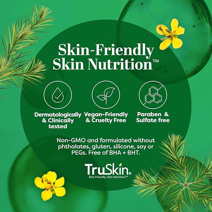 TruSkin Tea Tree Oil Acne Treatment for Face – Acne Serum – Improve the Appearance of Pores, Skin Tone for Smooth, Glowing Skin with Salicylic Acid, Vitamin C, Niacinamide & Retinol, 2 OZ