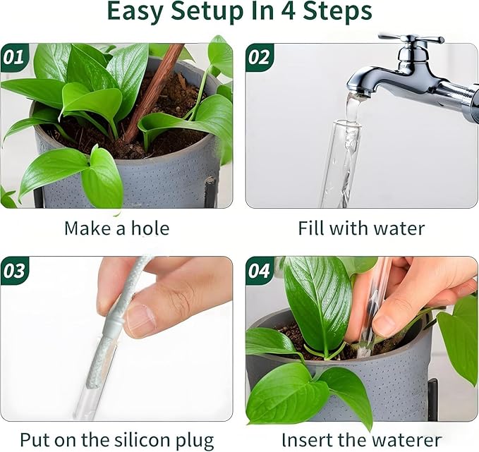 13 oz Up 2 Weeks Extra Large Watering Globes, Light Iridescent Plant Watering Globes, Water Globes for Indoor Plants, Watering Globe, 2 Pack