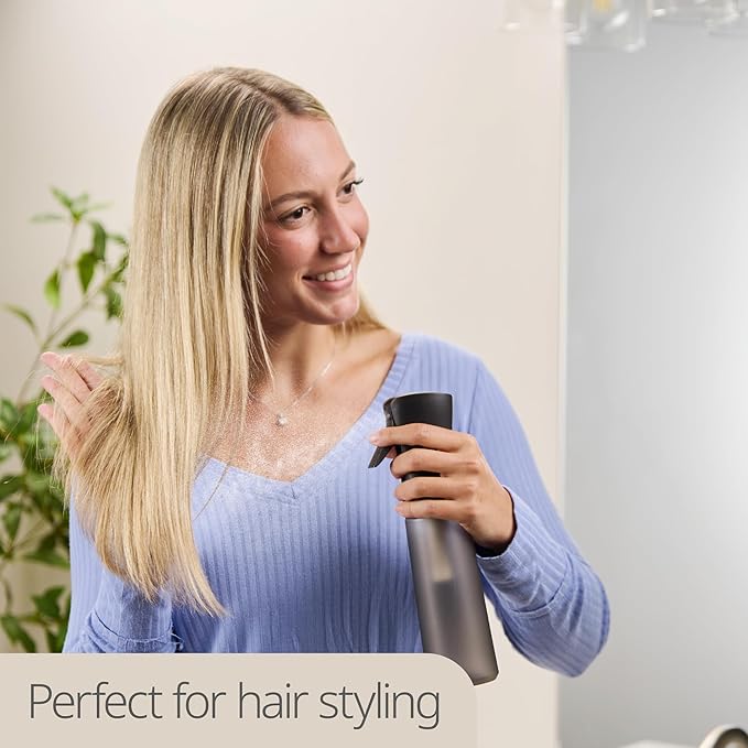 10 OZ Continuous Spray Bottles - Ultra Fine Mist Sprayer | Water Spray Bottle For Hair Stuff, Mister Spray Bottle For Plants Mister | Hair Spray Bottles For Hairstyling, Cleaning, Salons