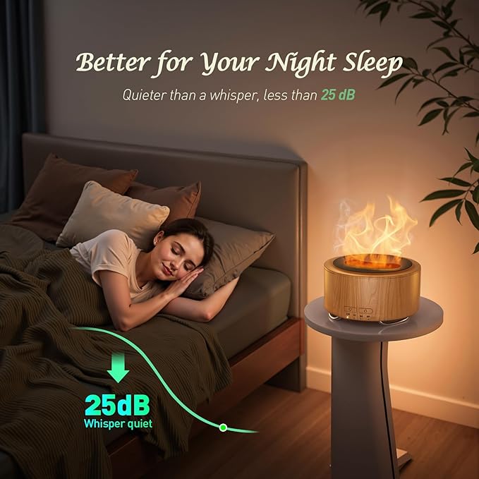 Essential Oil Diffuser for Home: 500ML Aroma Diffuser for Hotel Office Yoga Room - Humidifier with 9 Colors LED Night Light for Kids/Women Home Relaxation, Lemon Yellow