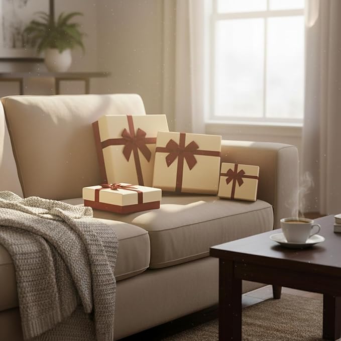 Eerbaier Gift Boxes with Lids for Presents, Set of 4 Gift Boxes for Presents, Luxury Gift Wrap Boxes, Decorative Present Boxes for All Gift Giving Occasions