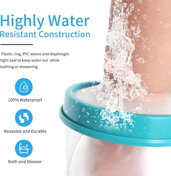Waterproof Cast Covers for Shower Arm Adult Cast Cover Protector Shower Bag to Keep Wounds Dry for Arm, Hands, Wrists, Elbow, Fingers [2025 New Reusable]