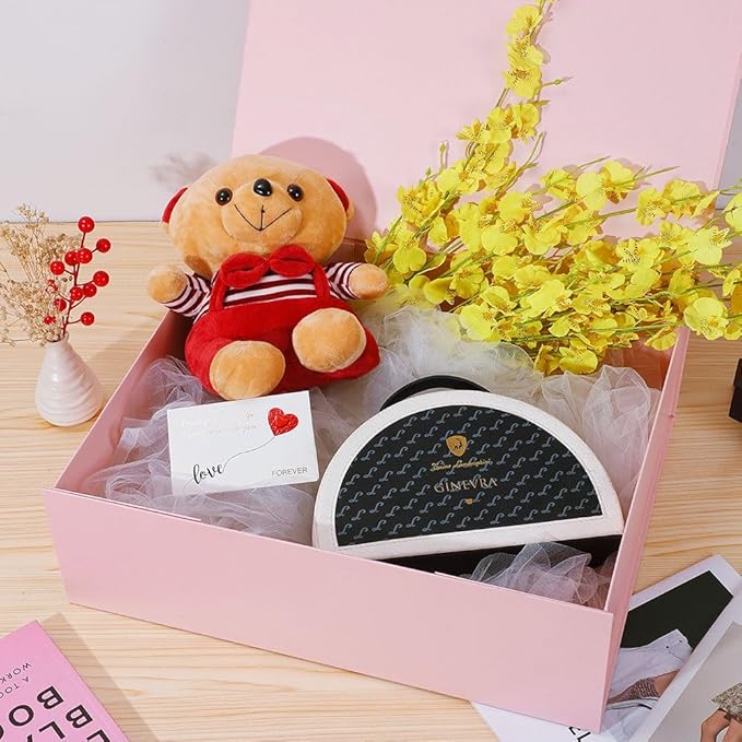 Extra Large Pink Gift Box 3 Pack 19x16x6 Inches,Gift Boxs for Presents with Lid Magnetic Closure Collapsible,Bridesmaid Proposal Box,Birthday, Christmas,for Clothes and Large Gifts