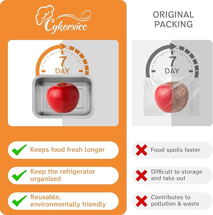 8-Piece 304 Stainless Steel Food Storage Containers with Lids, Leakproof & Airtight Bento Lunch Box, Oven/Freezer/Dishwasher Safe,Stackable Kitchen Storage Set