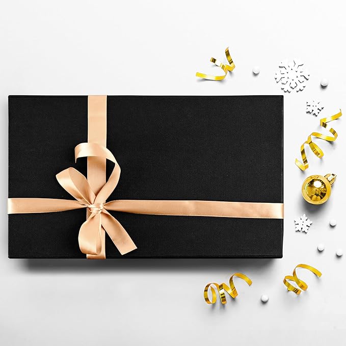 LIFELUM Large Gift Box 14"x8.5"x4.5" Christmas Gift Boxes with Lids for Presents for Anniversary Wedding Proposal Birthday Gift boxes with Shredded Filler Card Ribbon