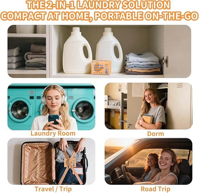 Laundry Detergent Sheets Fresh Linen (120 Pcs) + Fresh Linen (16 Pcs) + Cotton Breeze (16 Pcs)