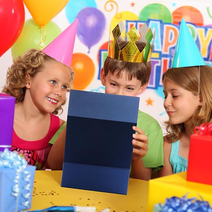 4 Pack 8x8x4 Inches Gift Boxes with Magnetic Closure Lids, Blue Magnetic Box for Wedding, Groomsmen Bridesmaid Proposal, Birthdays, Mother's Day