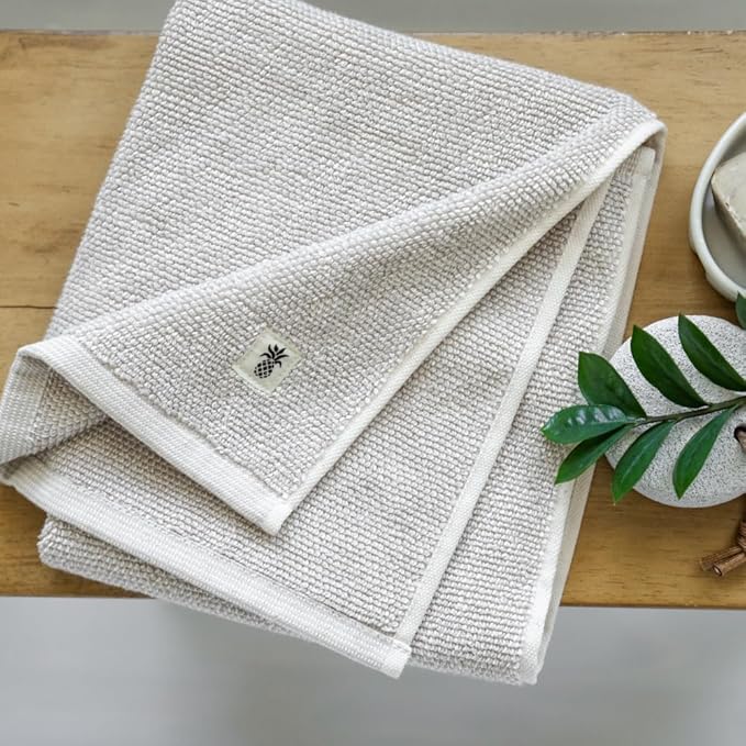 Cariloha Two Toned Bath Towel | Coastal Gray |28"x54" | Turkish Cotton & Viscose Material Blend | Extra Smooth, Odor Resistant and Highly Absorbent
