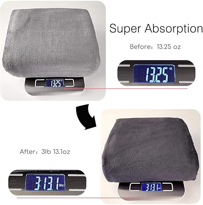 JML Microfiber Bath Towels, Large Bath Towel 2 Pack 30" x 60", Oversized, Soft, Super Absorbent and Fast Drying Bathroom Towel Set for Sport, Fitness, Yoga, Brown