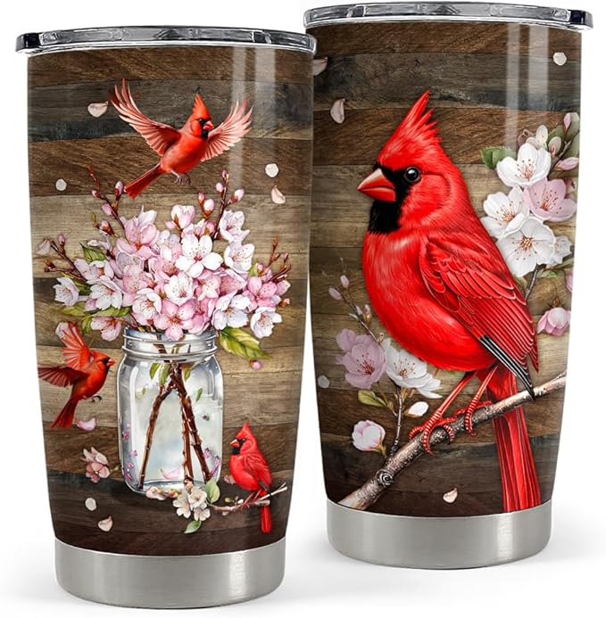 Cardinal Tumbler 20oz Stainless Steel Insulated Travel Mug Cup for Women Girls Gifts for Birthday Christmas