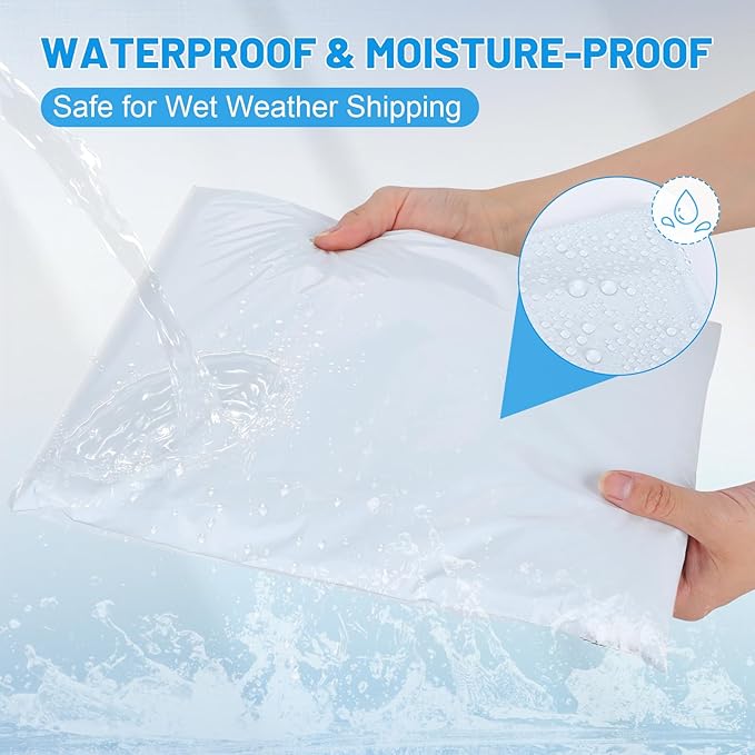 1200 Pcs Poly Mailers Shipping Bags 10x13 Inch Packaging Clothes Polymailers Envelopes Mailing Package Self Seal Shipping Envelopes Waterproof Poly Bags Small Business Supplies Package White