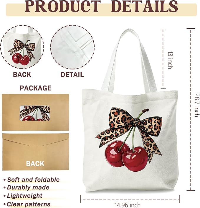 Leopard Print Tote Bags, Tote Bags for Women, Gife for Waoman, Reusable Shopping Bags