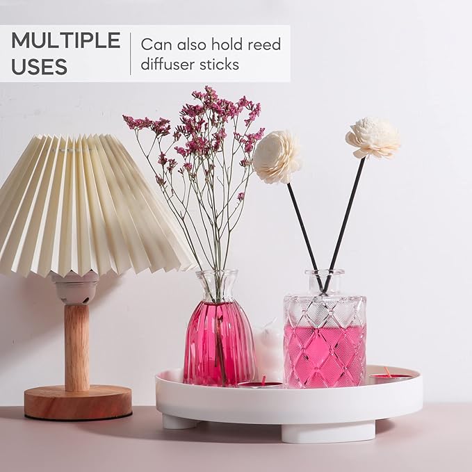 BIGIVACA Glass Bud Vases Set of 12 - Small Clear Flower Vase for Wedding Centerpieces, Home Decor, Party Decorations